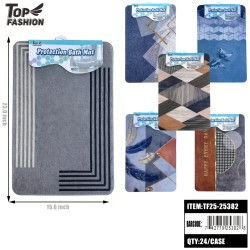 DIATOMITE BATH MAT- 15"X23" 6 DESIGNS 24PC/CS