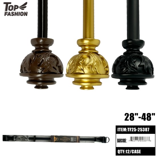 2848 ADJUSTABLE DECORATIVE CURTAIN ROD 12PC/CS