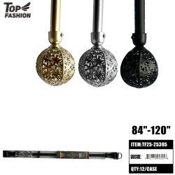 ADJUSTABLE METAL CURTAIN ROD WITH BALL FINIAL84-12012PC/CS