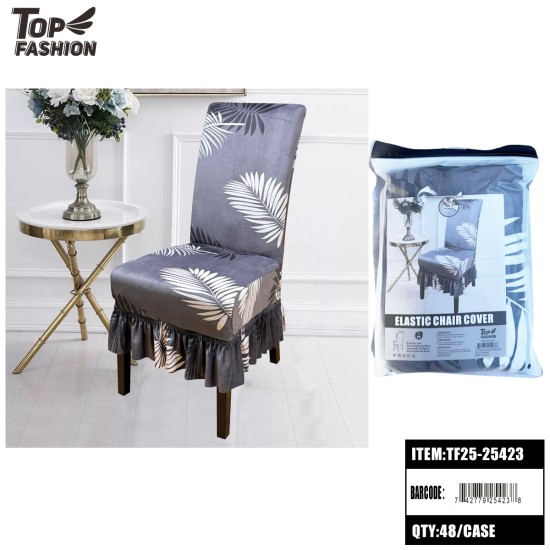 ELASTIC CHAIR COVER CLASSIC PALM LEAF DESIGN 48PC/C