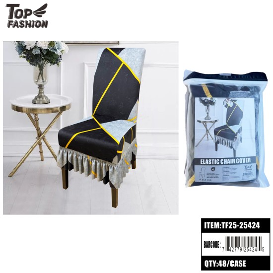 ELASTIC CHAIR COVER MODERN GEOMETRIC DESIGN 48PC/C
