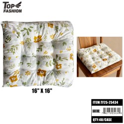 FLORAL CUSHION 16X16 LIGHT GREY 48PC/CS