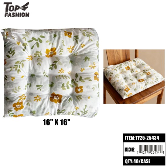 FLORAL CUSHION 16X16 LIGHT GREY 48PC/CS