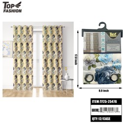 FLORAL BLACKOUT WINDOW CURTAIN PANEL 12PC/CS