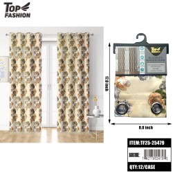 FLORAL BLACKOUT WINDOW CURTAIN PANEL 12PC/CS