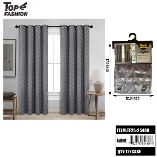 LOGAN GREY ROOM DARKENING GROMMET CURTAIN PANEL 84 12PC/CS
