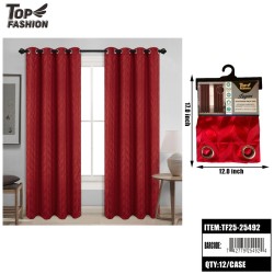 LOGAN BURGUNDY ROOM DARKENING GROMMET CURTAIN 84 12PC/CS