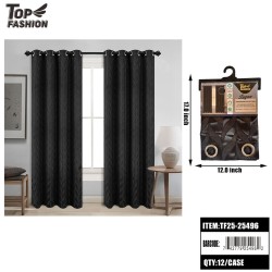 LOGAN BLACK ROOM DARKENING GROMMET CURTAIN 84 12PC/CS