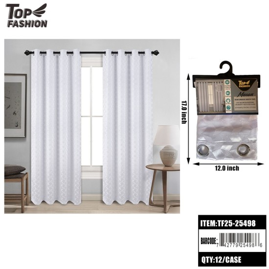 MASON WHITE DEGAN ROOM DARKENING GROMMET CURTAIN 84 12PC/CS