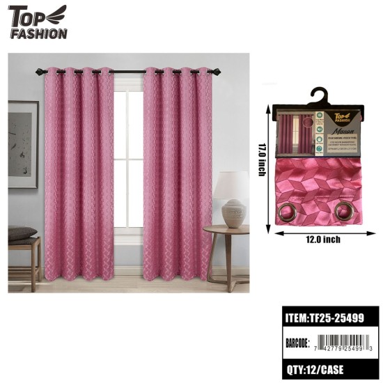 MASON ROSE PINK ROOM DARKENING GROMMET CURTAIN 84 12PC/CS