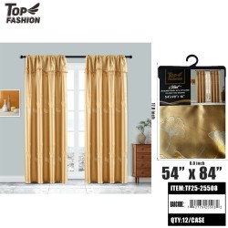 SLLIOT BLACKOUT CURTAIN WITH VALANCE-GOLD 90 12PC/CS