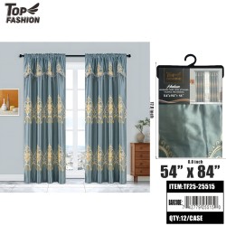 HUDSON BLACKOUT CURTAIN WITH VALANCE-GREY 90 12PC/CS