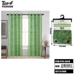 CARTER SHEER VOILE CURTAIN 90GREEN FLORAL 24PC/CS