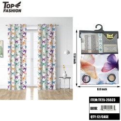 BUTTERFLY PRINT BLACKOUT WINDOW CURTAIN PANEL 12PC/CS