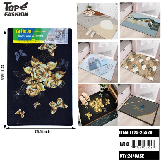 PRINTED FLOOR MAT MIX 6 STYLES 20X32 24PC/CS