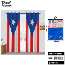 PUERTO RICO FLAG BLACKOUT 84 CURTAINS 12PC/CS