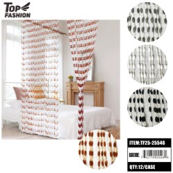 DECORATIVE BEADED DOOR CURTAIN 4COLORS 12PC/CS