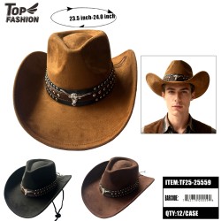 WESTERN COWBOY HAT WITH STUDDED BAND 12PC/CS