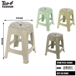PADDED PLASTIC STOOL-18 INCH HEIGHT 4COLOR 25PC/CS
