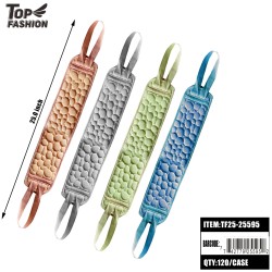 TEXTURED BATH BACK SCRUBBER STRAP-25 6PC/20BG/120PC/CS