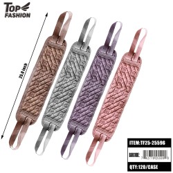 EMBOSSED TEXTURED BATH BACK SCRUBBER STRAP25 6PC/20BG/120PC