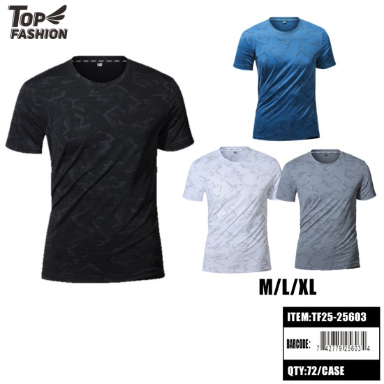 MEN PRINTED QUICK DRY SHORT SLEEVE T-SHIRT 4COLOR 72PC/CS