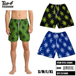 MEN PRINTED 3COLORS BEACH SHORTS 12PC/6BG/72PC/CS