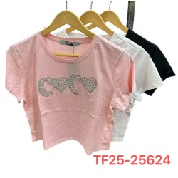 WOMEN COCO PRINT 3COLOR T-SHIRT12PC/6BG/72PC/C