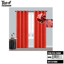 BLACKOUT CURTAINS 84 RED GOLD STAMPING 12PC/CS