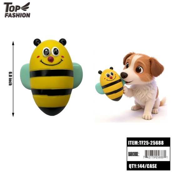 6 INCH CUTE BEE SHAPE DOG TOY 12PC/12BG/144PC/CS