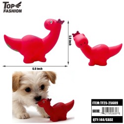 CARTOON DINOSAUR DOG CHEW TOY 12PC/12BG/144PC/CS