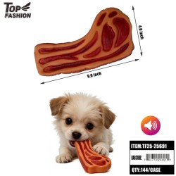 REALISTIC MEAT SLICE SQUEAKY PET TOY 12PC/12BG/144PC/CS