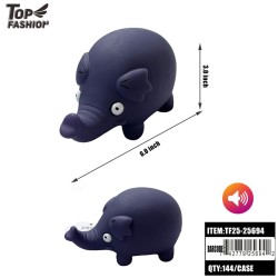 PURPLE ELEPHANT CHARACTER PET TOY 12PC/12BG/144PC/CS