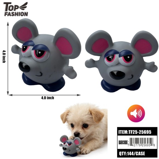 ADORABLE GREY MOUSE PET TOY 12PC/12BG/144PC/CS