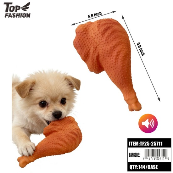 DRUMSTICK-SHAPED PET SQUEAK TOY 12PC/12BG/144PC/CS