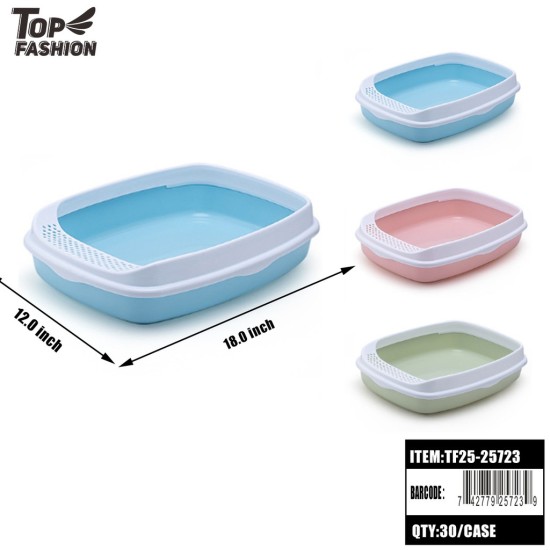 OPEN CAT LITTER BOX 3CLR 30PC/CS