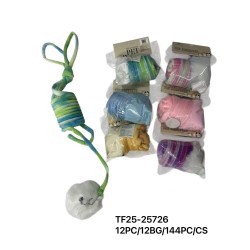 6COLOR CAT TEASER WAND TOY 12PC/12BG/144PC/CS