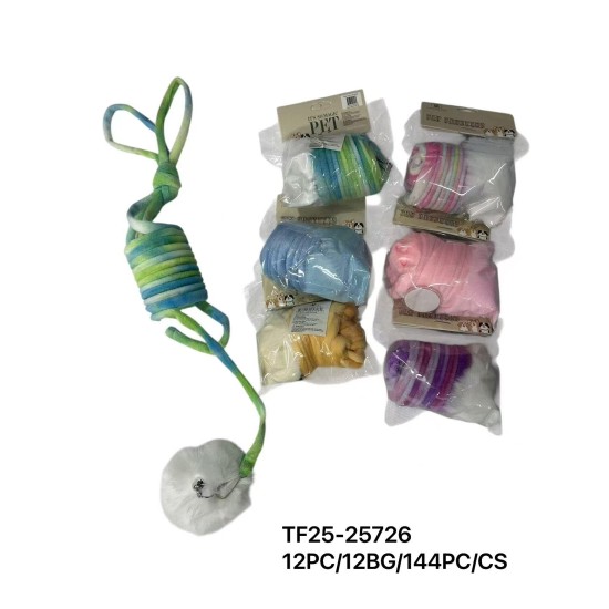 6COLOR CAT TEASER WAND TOY 12PC/12BG/144PC/CS