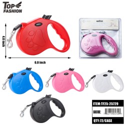 RETRACTABLE PET LEASH 4CLR 12PC/6BG/72PC/CS
