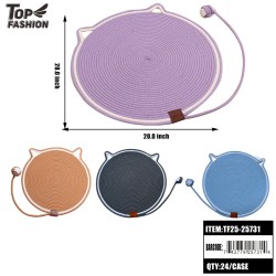 ROUND CAT SCRATCHING MAT 4CLR 12PC/3BG/36PC/CS