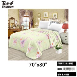 FULL SIZE BUTTERFLY PRINT FLANNEL FLEECE BLANKET 8PC/CS