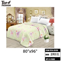 KING SIZE BUTTERFLY PRINT FLANNEL FLEECE BLANKET 8PC/CS