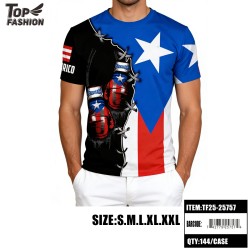 SPORTS T-SHIRT PUERTO RICO FROG CREW NECK S-XXL 144PC/CS