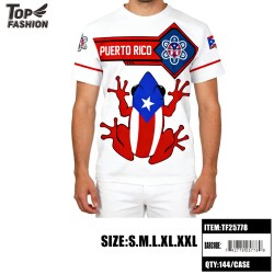 SPORTS T-SHIRT PUERTO RICO FROG CREW NECK S-XXL 144PC/CS