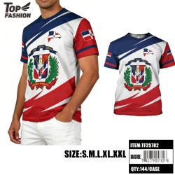 SPORTS T-SHIRT DOMINICAN REPUBLIC R-NECK S-XXL 144PC/CS