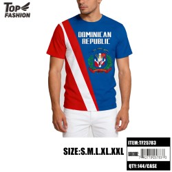 SPORTS T-SHIRT DOMINICAN REPUBLIC R-NECK S-XXL 144PC/CS