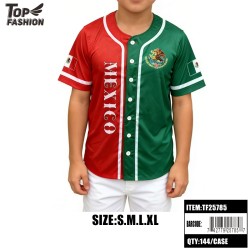 MEXICO KIDS BASEBALL JERSEY S-XL 12PC/6BAG/72PC/CS