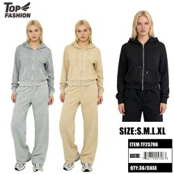 WOMENS 2PIECE TRACKSUIT SET 3COLOR 6PC/6BG/36PC/CS