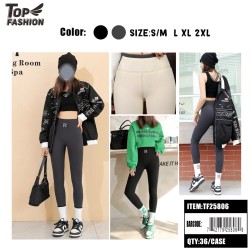 2CLR THICK HIGH WAIST FLEECE BARBIE PANTS S/M 6PC/6BG/36PC/CS
