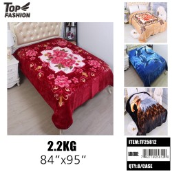 2.5KG KING SIZE FLOWER ANIMAL MIXED 1PLY BLANKET 8PC/CS
